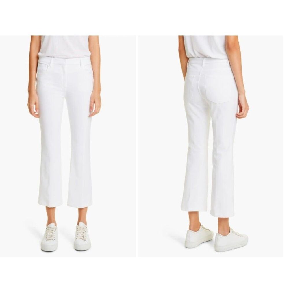 Theory Women's Kick 5 Pocket CL Crop Pant Jeans Sz 00 NWT 298 White